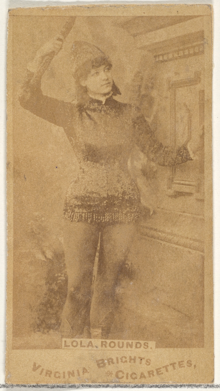 Allen & Ginter, Lola Rounds, from the Actors and Actresses series (N45, Type 1) for Virginia Brights Cigarettes