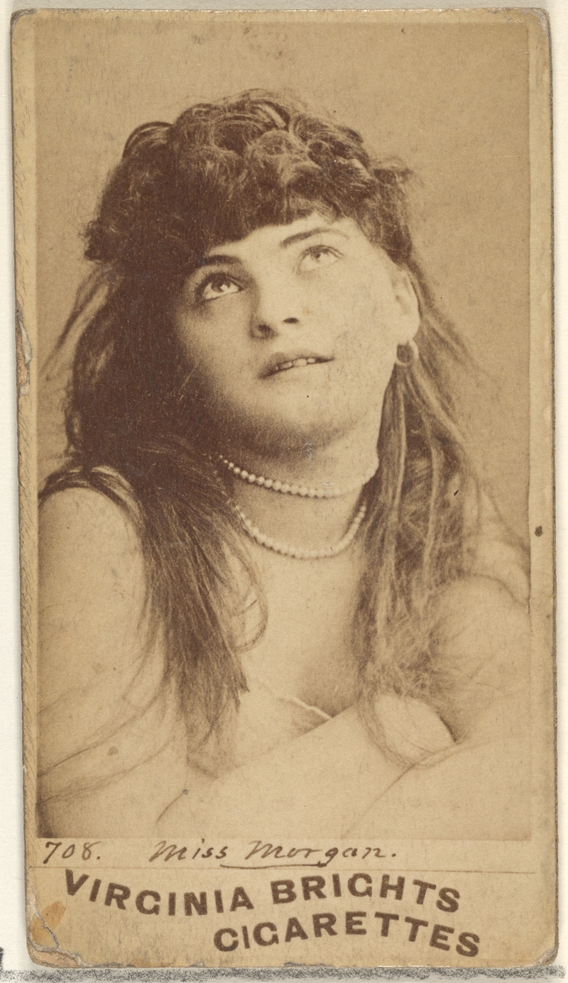 Allen & Ginter, Card 708, Miss Morgan, from the Actors and Actresses series (N45, Type 1) for Virginia Brights Cigarettes