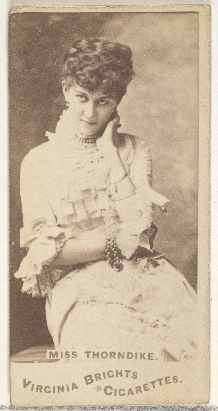 Allen & Ginter, Miss Thorndike, from the Actors and Actresses series (N45, Type 1) for Virginia Brights Cigarettes