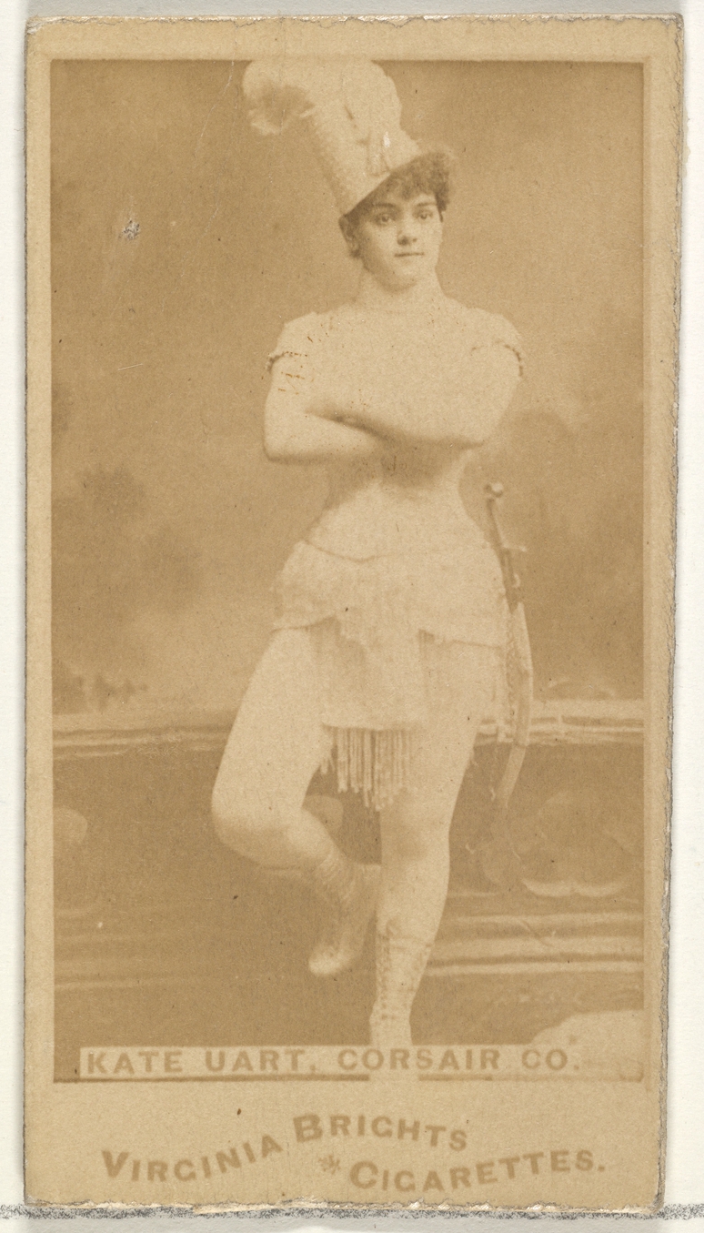 Allen & Ginter, Kate Uart, Corsair Co., from the Actors and Actresses series (N45, Type 1) for Virginia Brights Cigarettes