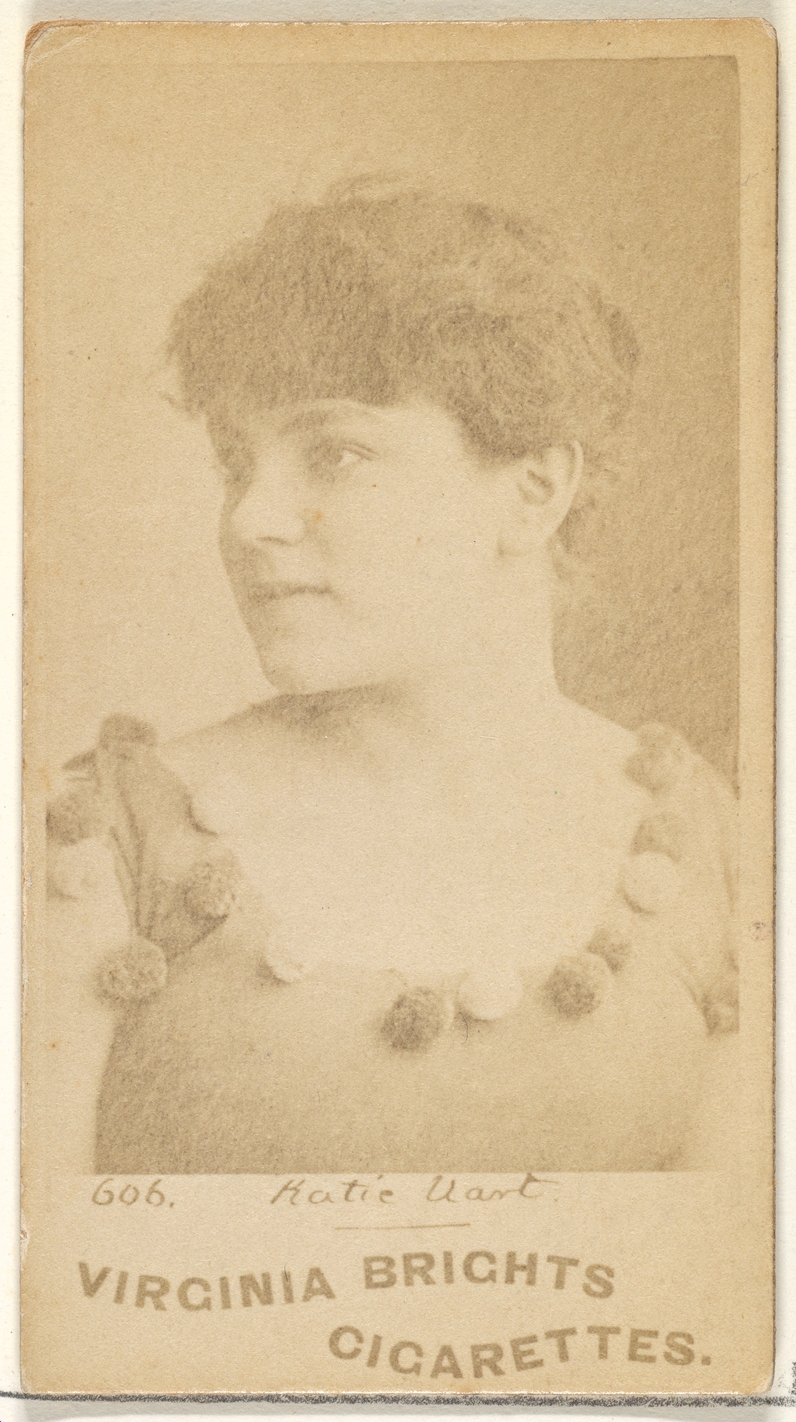 Allen & Ginter, Card 606, Katie Uart, Corsair Co., from the Actors and Actresses series (N45, Type 1) for Virginia Brights Cigarettes