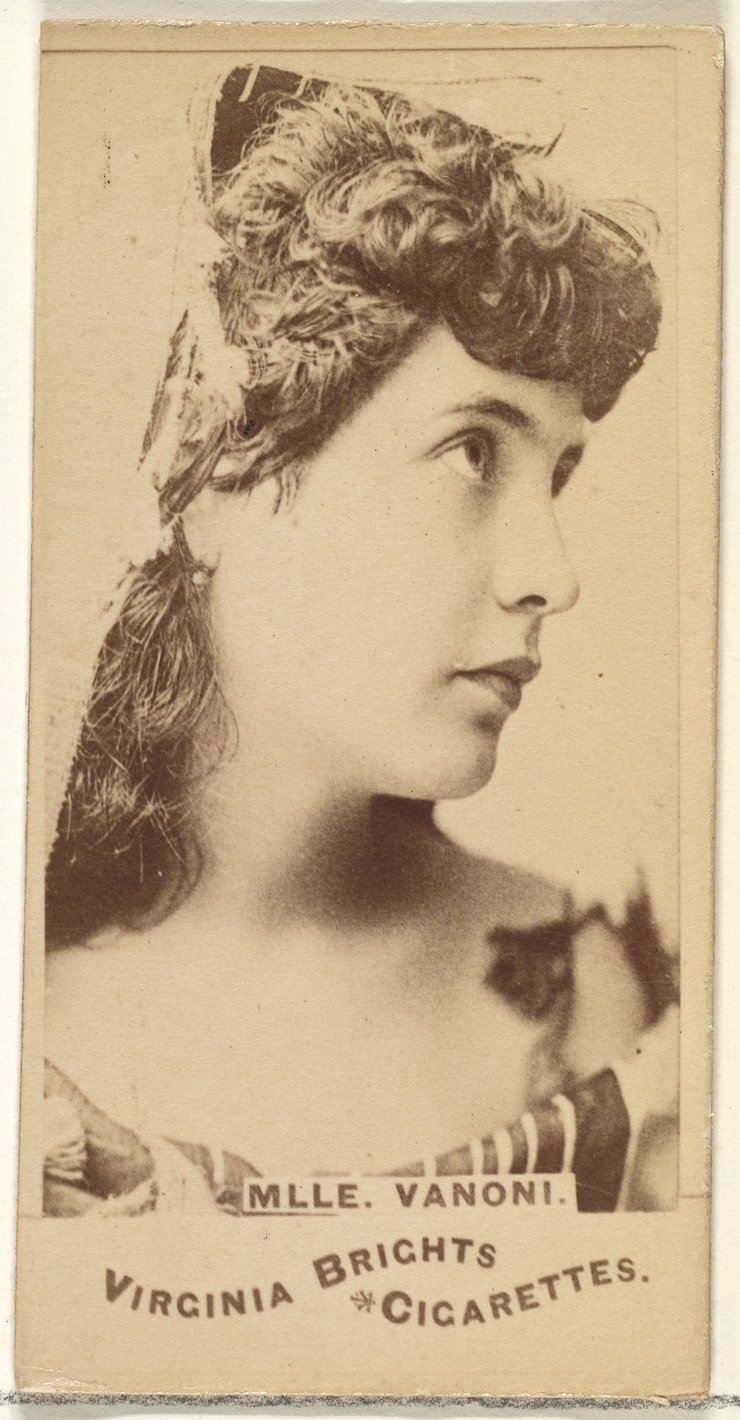 Allen & Ginter, Mlle. Vanoni, from the Actors and Actresses series (N45, Type 1) for Virginia Brights Cigarettes