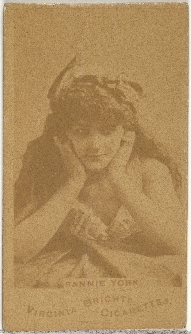 Allen & Ginter, Fannie York, from the Actors and Actresses series (N45, Type 1) for Virginia Brights Cigarettes