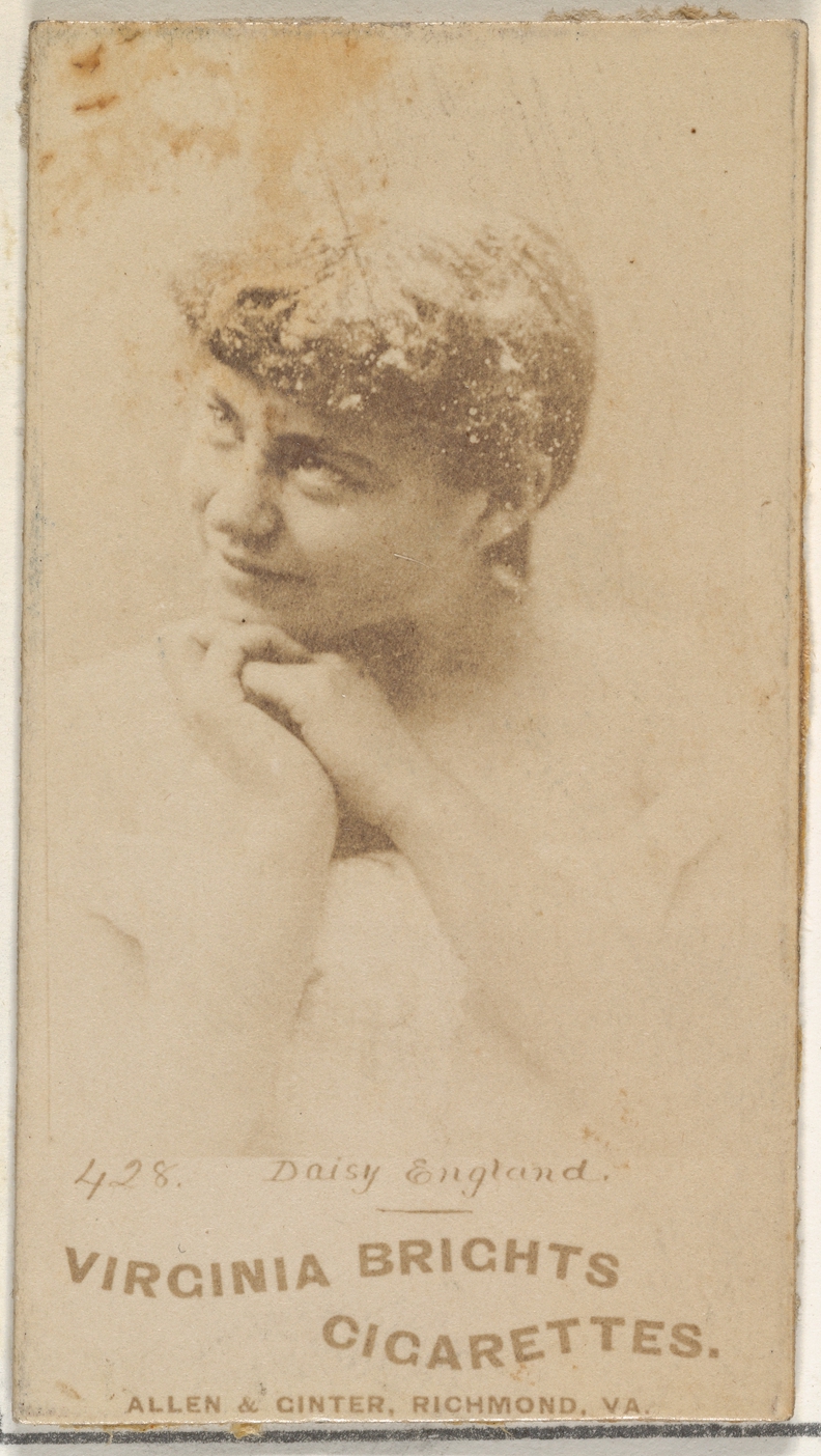Allen & Ginter, Card 428, Daisy England, from the Actors and Actresses series (N45, Type 1) for Virginia Brights Cigarettes