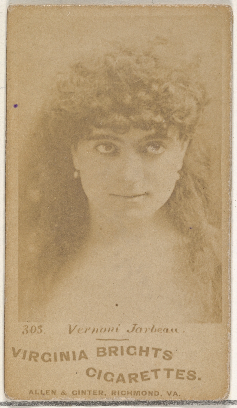 Allen & Ginter, Card 303, Vernoni Jarbeau, from the Actors and Actresses series (N45, Type 1) for Virginia Brights Cigarettes