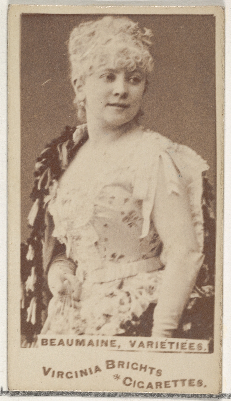 Allen & Ginter, Beaumaine, Varietiees, from the Actors and Actresses series (N45, Type 1) for Virginia Brights Cigarettes