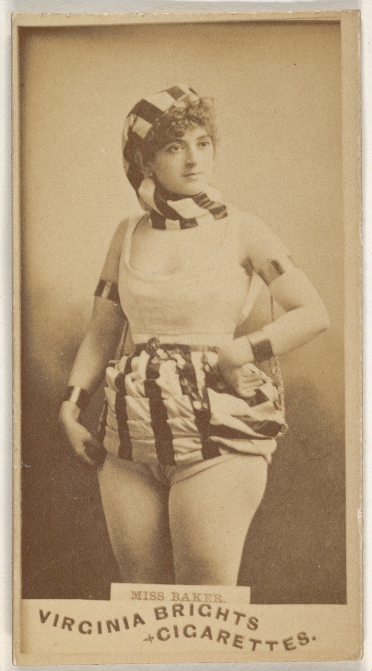 Allen & Ginter, Miss Baker, from the Actors and Actresses series (N45, Type 1) for Virginia Brights Cigarettes