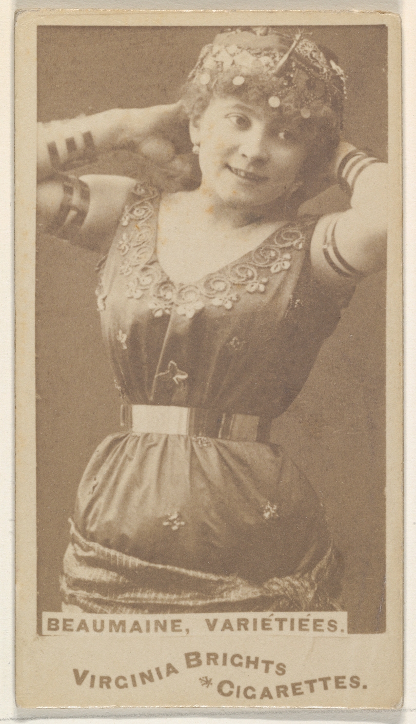 Allen & Ginter, Beaumaine, Varietiees, from the Actors and Actresses series (N45, Type 1) for Virginia Brights Cigarettes
