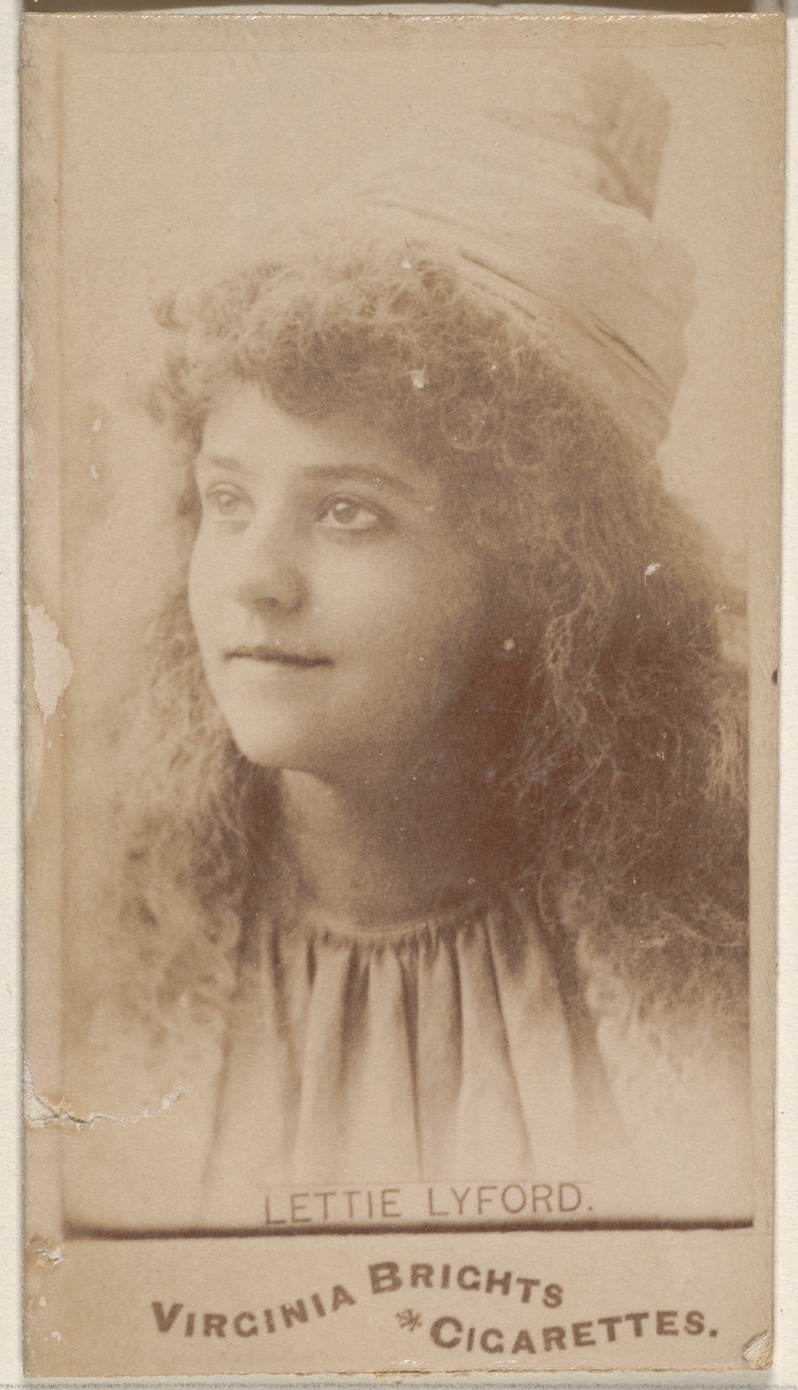 Allen & Ginter, Lettie Lyford, from the Actors and Actresses series (N45, Type 1) for Virginia Brights Cigarettes