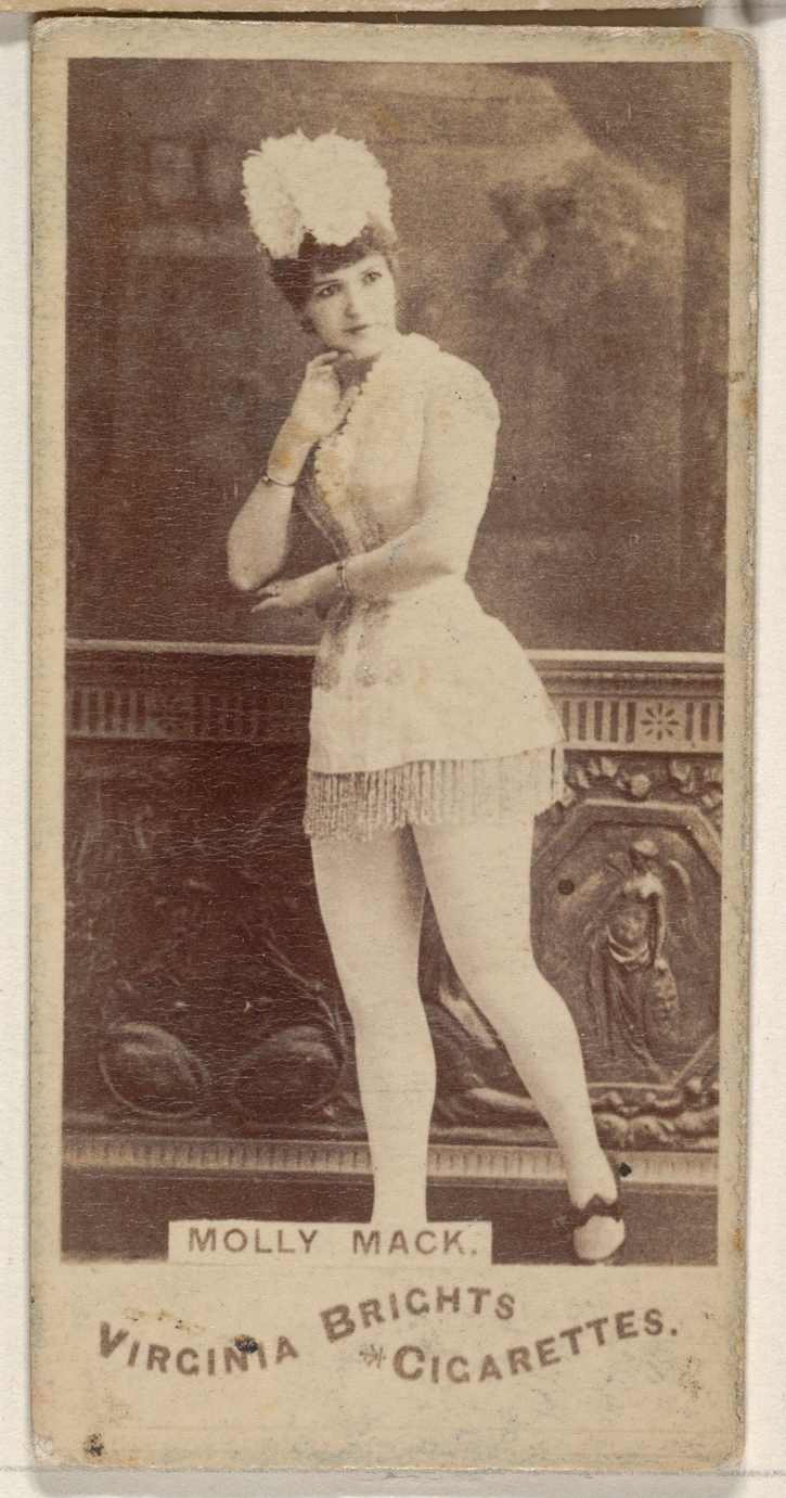 Allen & Ginter, Molly Mack, from the Actors and Actresses series (N45, Type 1) for Virginia Brights Cigarettes