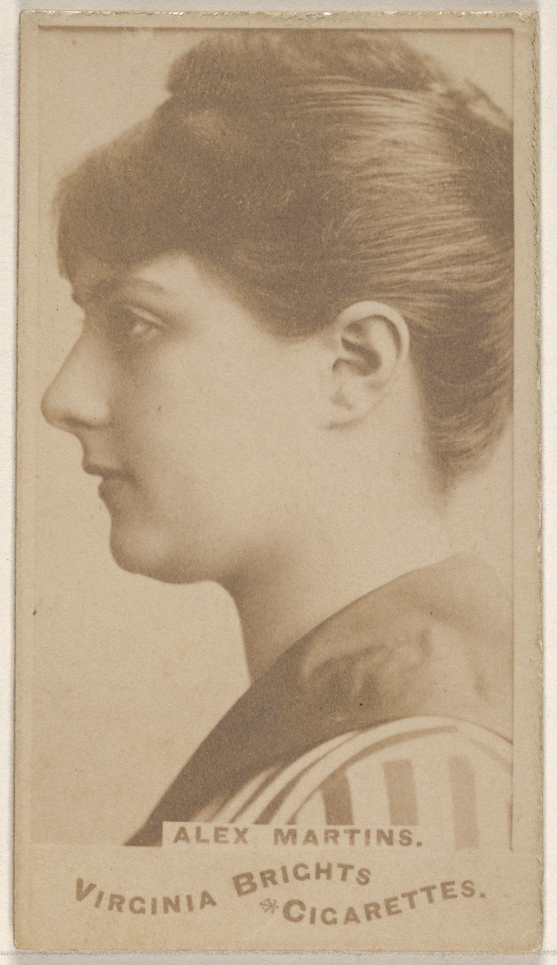 Allen & Ginter, Alex Martins, from the Actors and Actresses series (N45, Type 1) for Virginia Brights Cigarettes