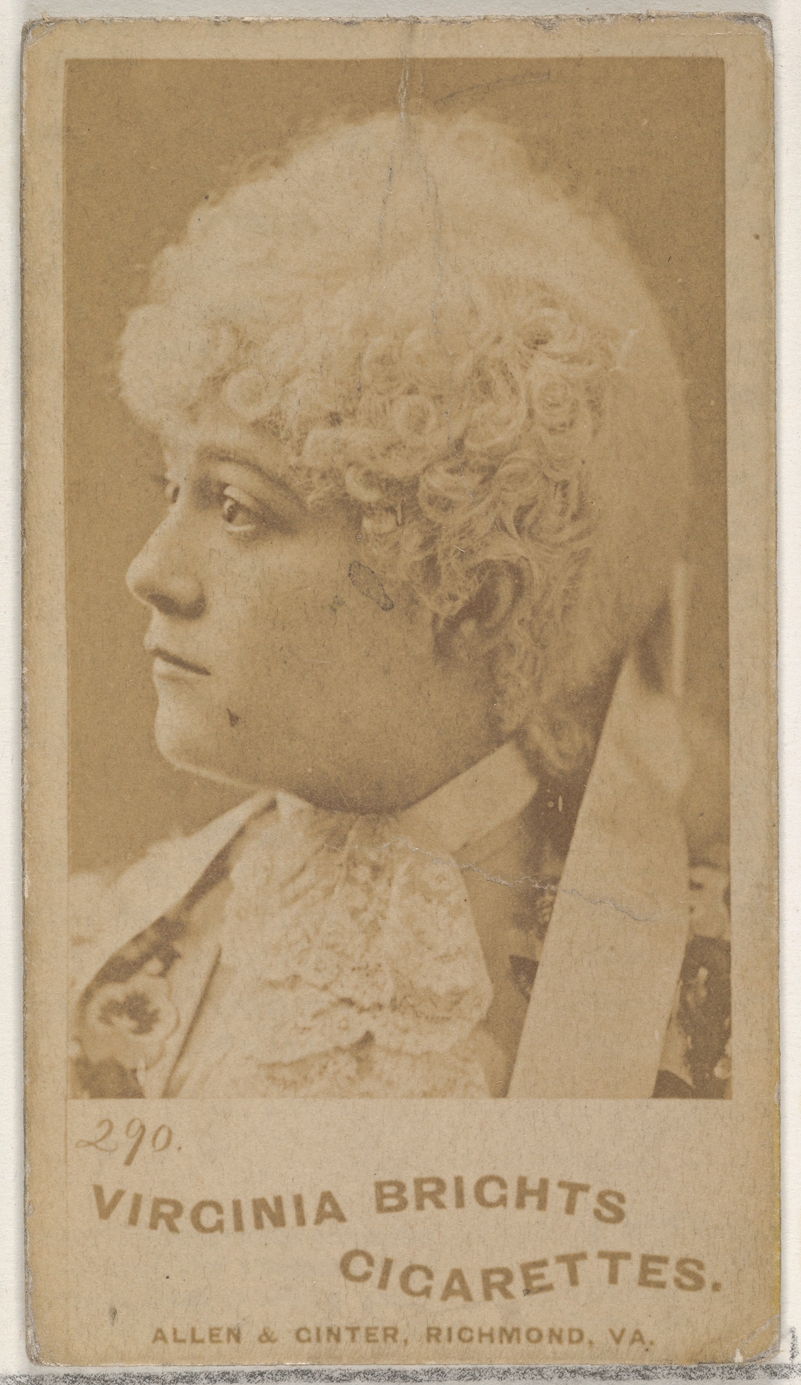 Card 290, from the Actors and Actresses series (N45, Type 4) for Virginia Brights Cigarettes
