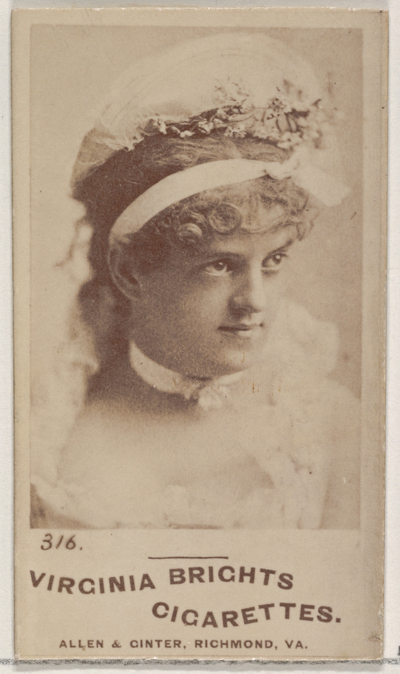 Card 316, from the Actors and Actresses series (N45, Type 5) for Virginia Brights Cigarettes