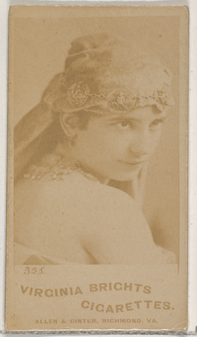 Allen & Ginter, Card 325, from the Actors and Actresses series (N45, Type 5) for Virginia Brights Cigarettes