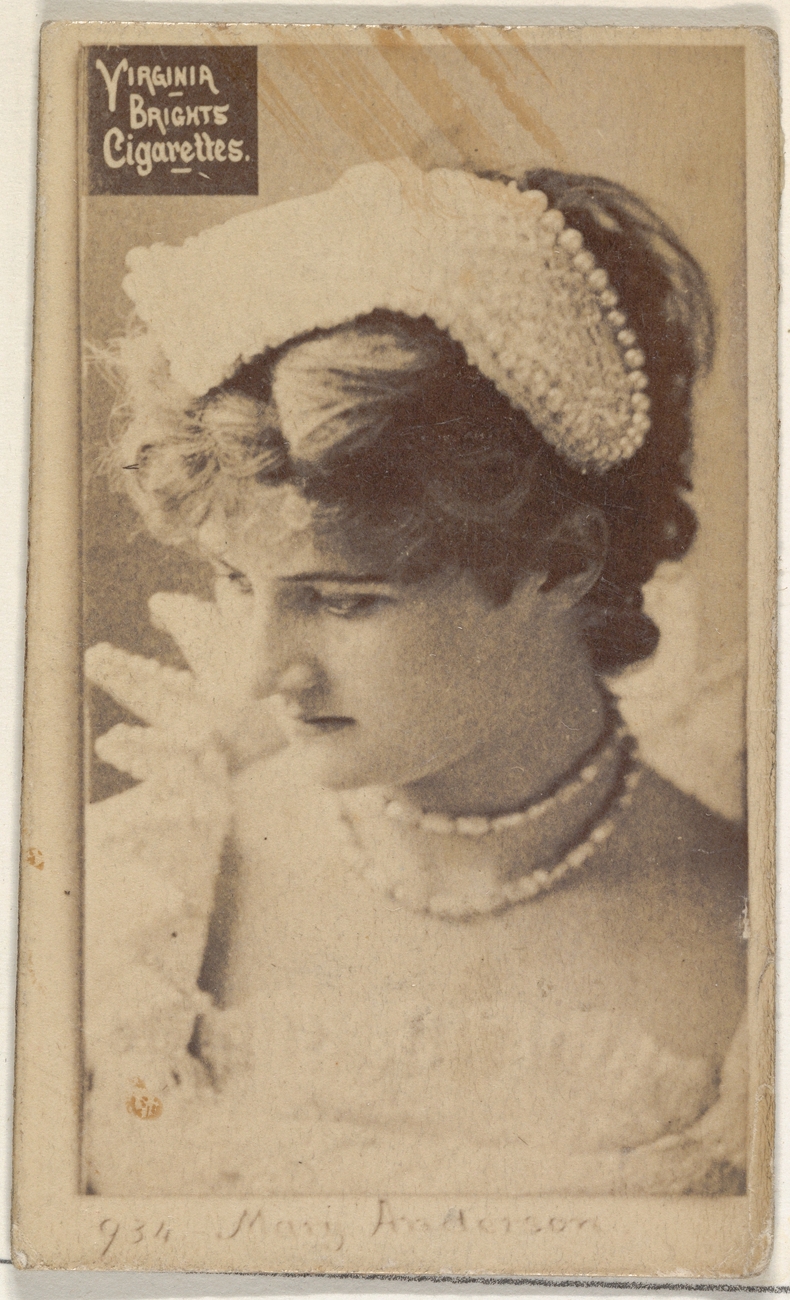 Card 934, Mary Anderson, from the Actors and Actresses series (N45, Type 2) for Virginia Brights Cigarettes