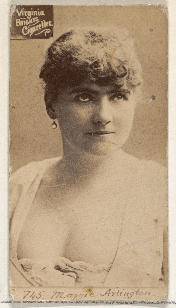 Card 745, Maggie Arlington, from the Actors and Actresses series (N45, Type 2) for Virginia Brights Cigarettes