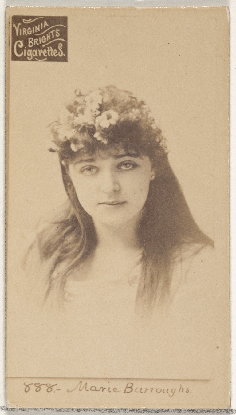 Allen & Ginter, Card 888, Marie Burroughs, from the Actors and Actresses series (N45, Type 2) for Virginia Brights Cigarettes
