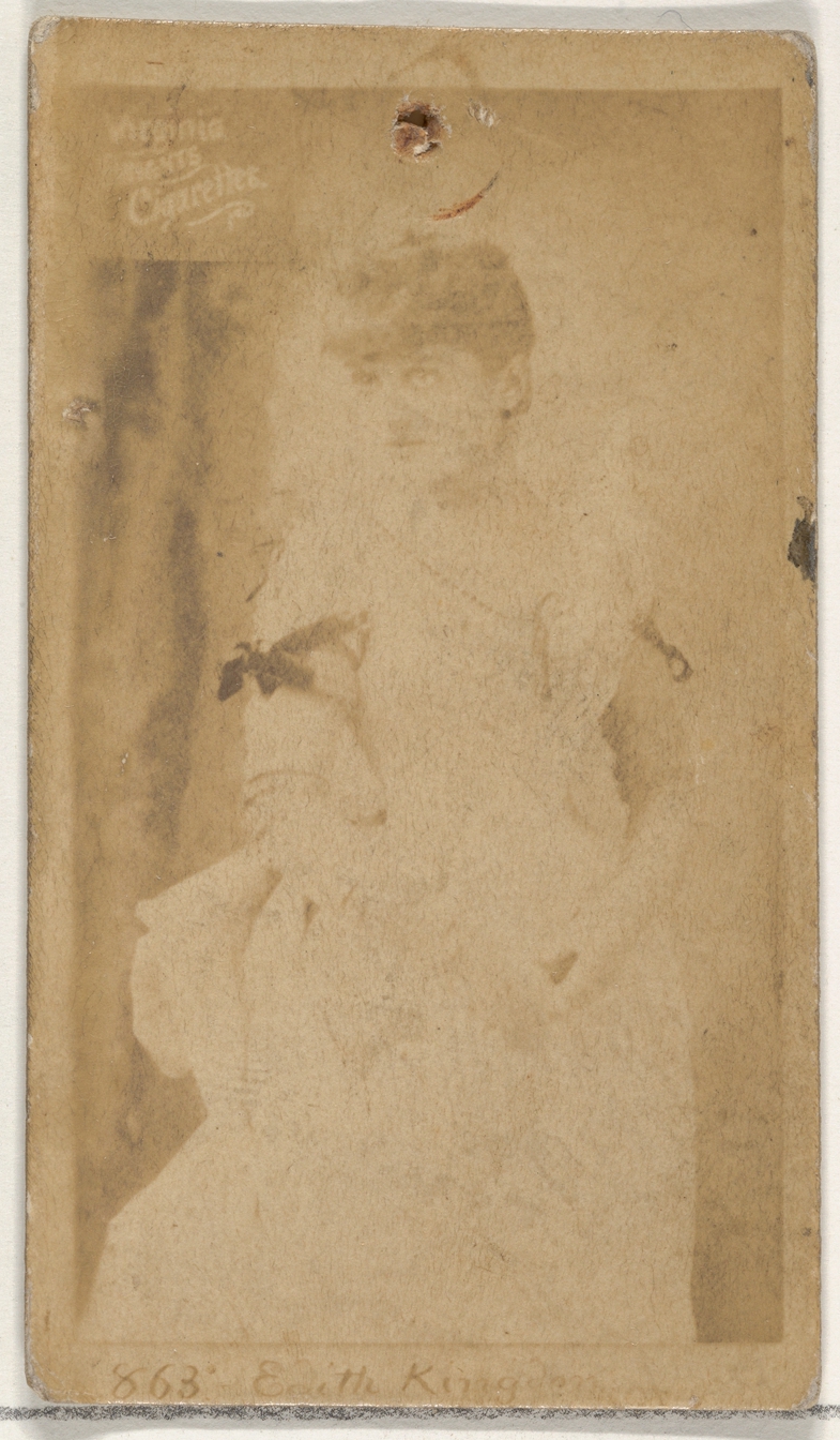 Allen & Ginter, Card 868, Edith Kingdon, from the Actors and Actresses series (N45, Type 2) for Virginia Brights Cigarettes