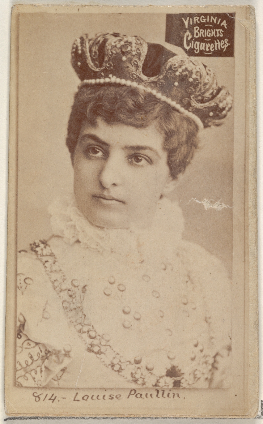 Allen & Ginter, Card 814, Louise Paullin, from the Actors and Actresses series (N45, Type 2) for Virginia Brights Cigarettes