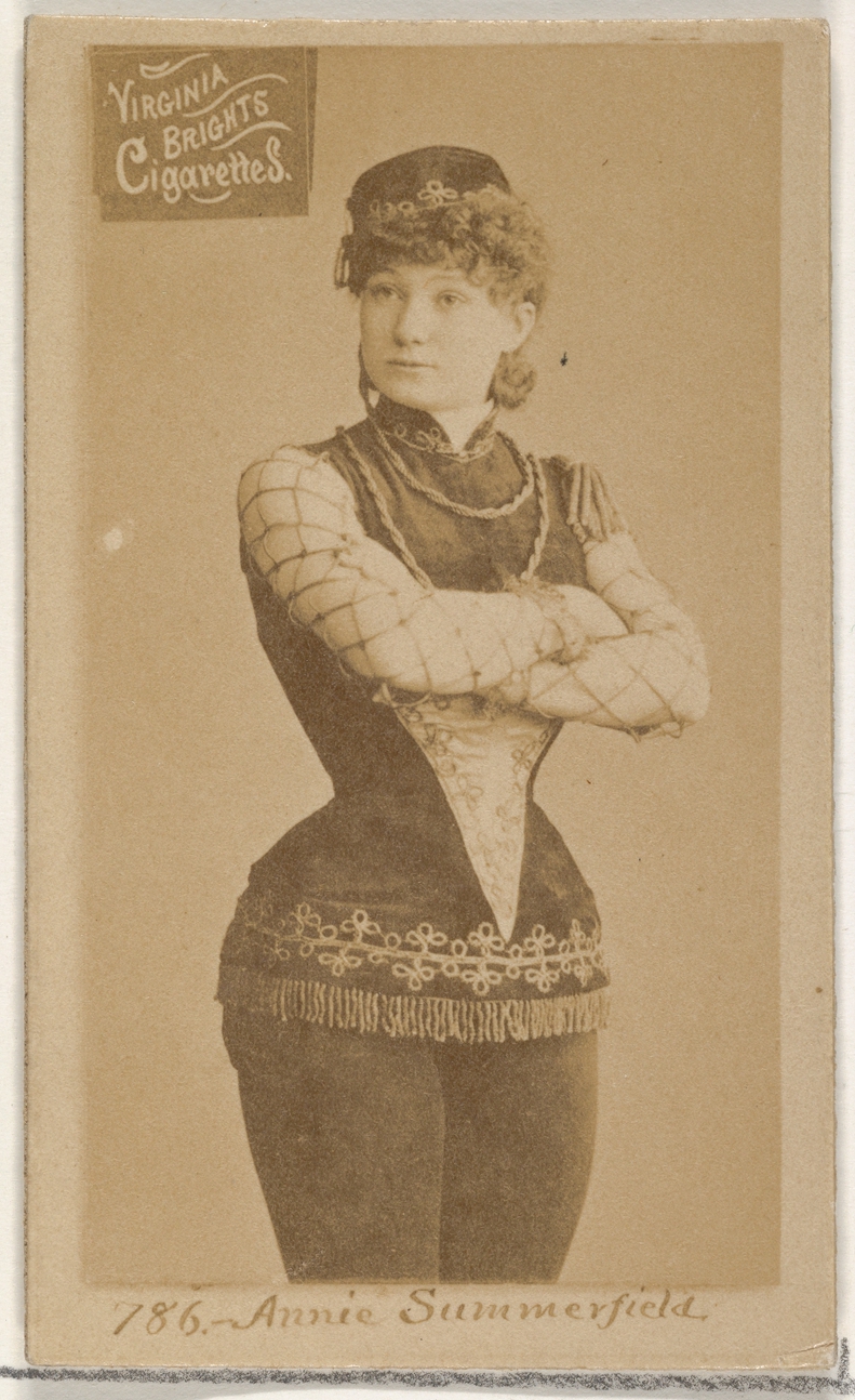 Allen & Ginter, Card 786, Annie Summerfield, from the Actors and Actresses series (N45, Type 2) for Virginia Brights Cigarettes