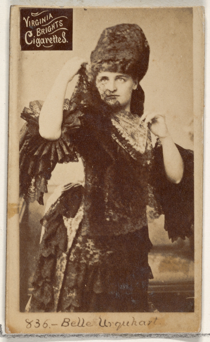 Allen & Ginter, Card 836, Belle Urquhart, from the Actors and Actresses series (N45, Type 2) for Virginia Brights Cigarettes