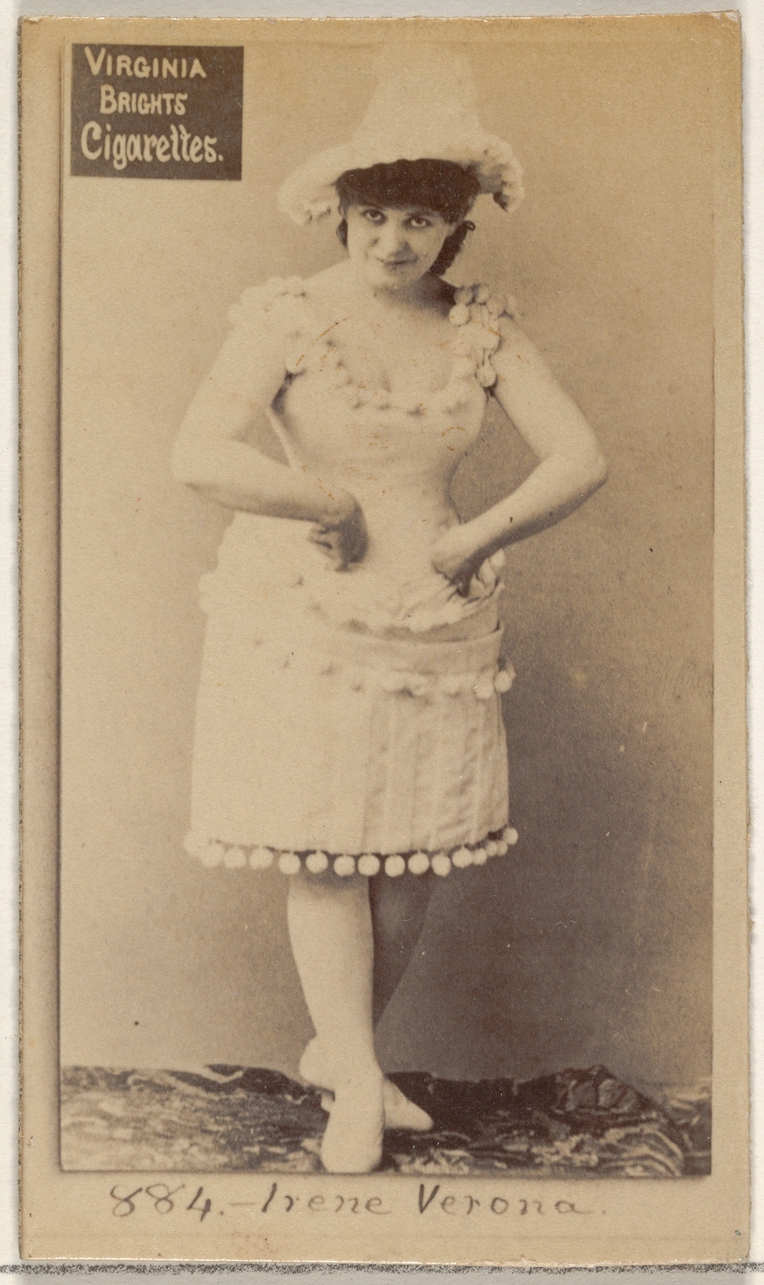 Allen & Ginter, Card 884, Irene Verona, from the Actors and Actresses series (N45, Type 2) for Virginia Brights Cigarettes