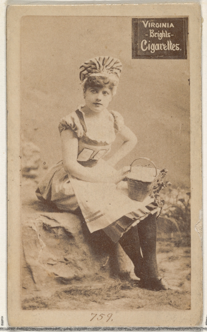 Card 759, from the Actors and Actresses series (N45, Type 2) for Virginia Brights Cigarettes