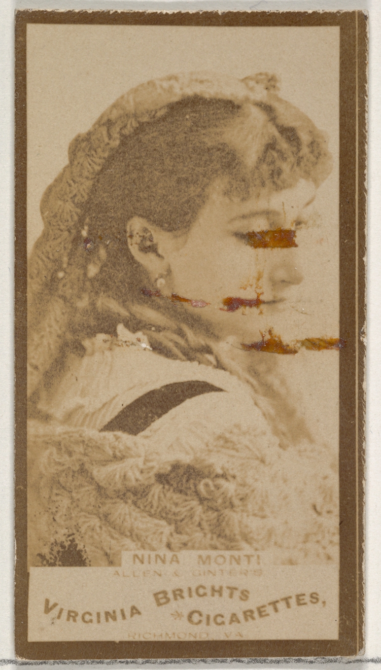 Issued by Allen & Ginter | Nina Monti, from the Actors and
