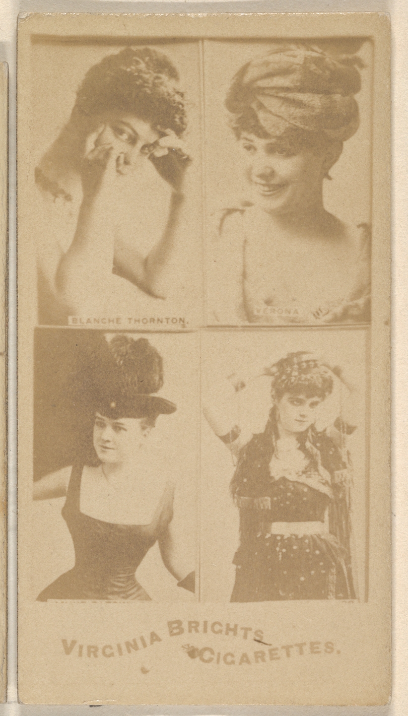 Allen & Ginter, Blanche Thornton/ Verona, from the Actors and Actresses series (N45, Type 4) for Virginia Brights Cigarettes