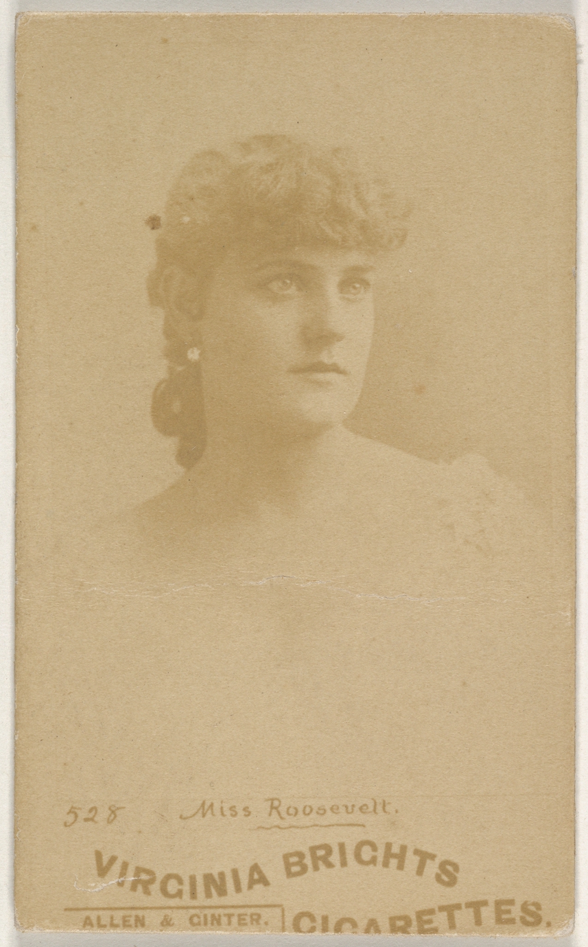 Card 528, Miss Roosevelt, from the Actors and Actresses series (N45, Type 6) for Virginia Brights Cigarettes