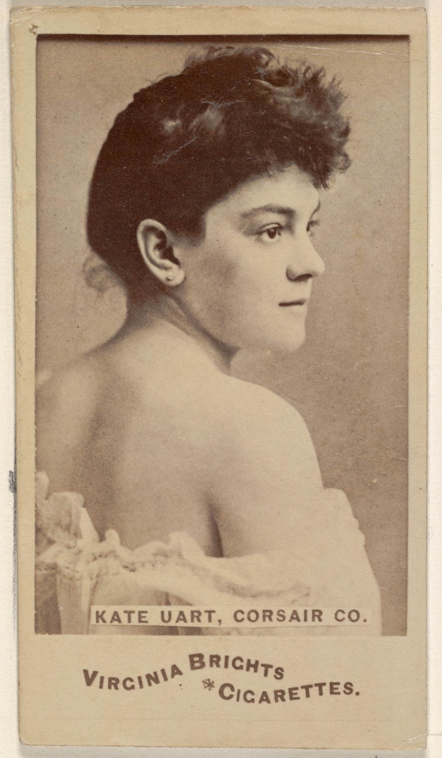 Allen & Ginter, Kate Uart, Corsair Co., from the Actors and Actresses series (N45, Type 6) for Virginia Brights Cigarettes