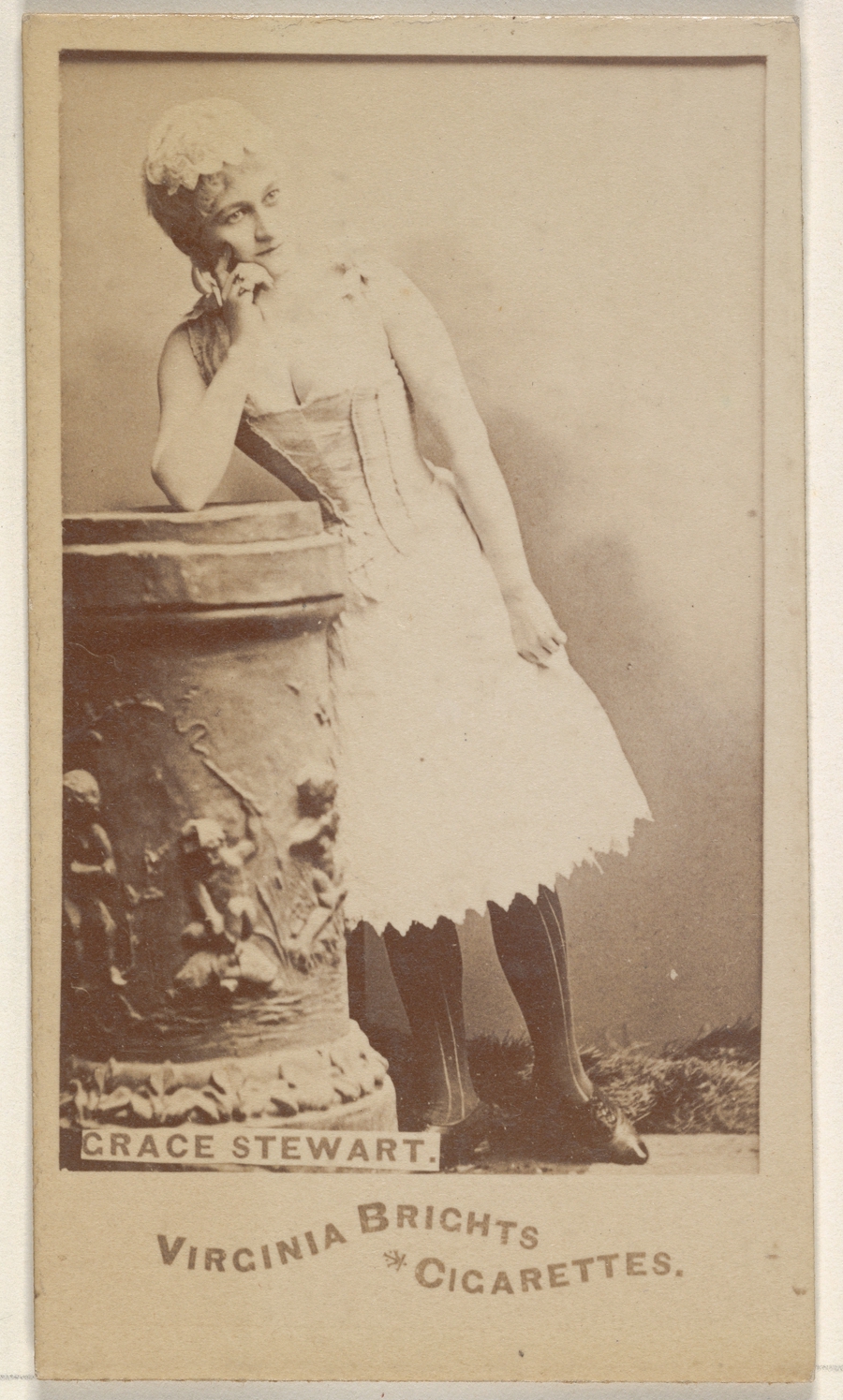Allen & Ginter, Grace Stewart, from the Actors and Actresses series (N45, Type 6) for Virginia Brights Cigarettes