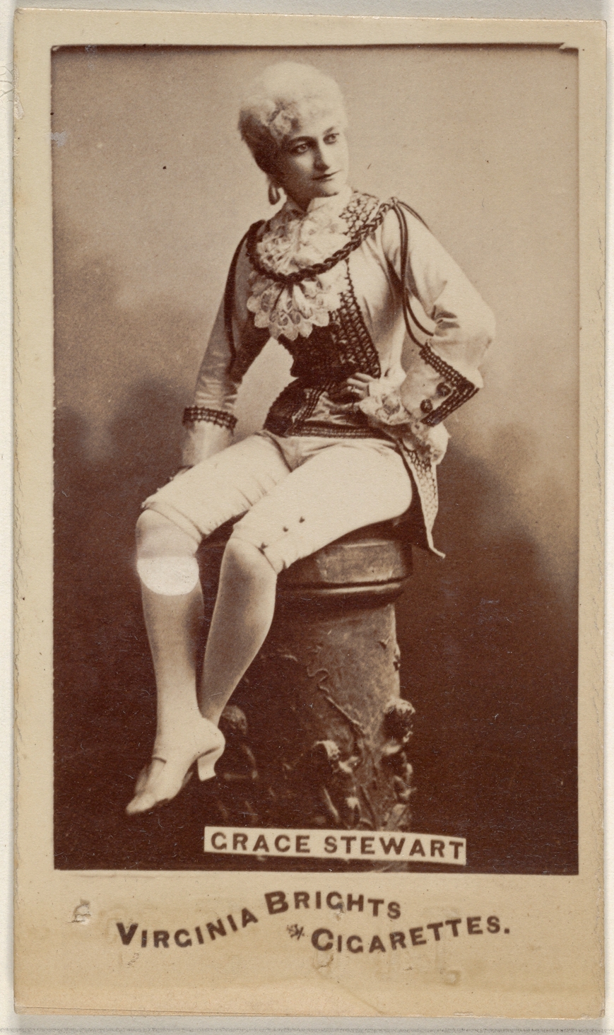 Allen & Ginter, Grace Stewart, from the Actors and Actresses series (N45, Type 6) for Virginia Brights Cigarettes