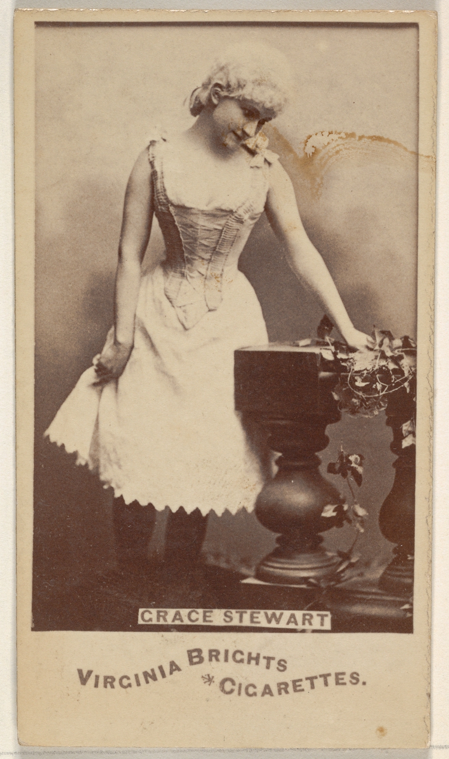 Allen & Ginter, Grace Stewart, from the Actors and Actresses series (N45, Type 6) for Virginia Brights Cigarettes