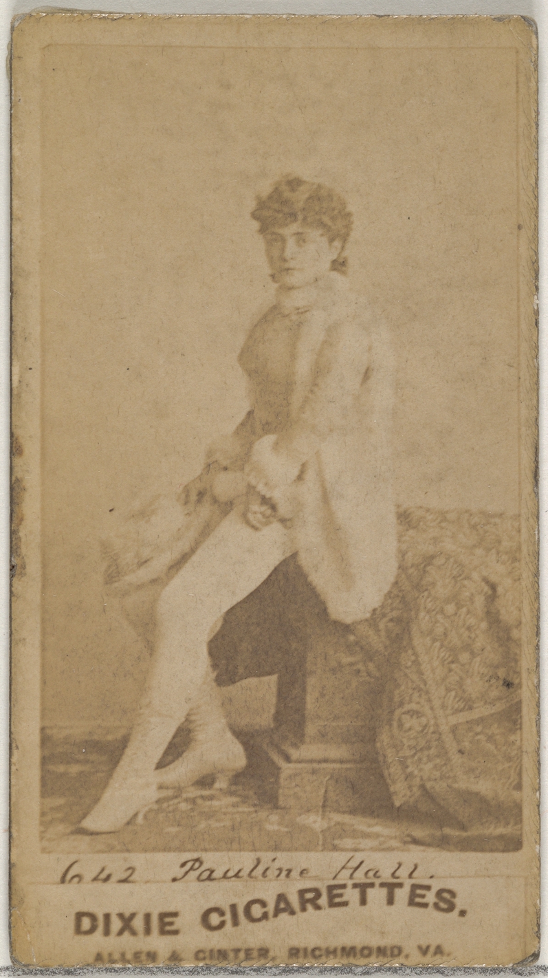 Card 642, Pauline Hall, from the Actors and Actresses series (N45, Type 7) for Dixie Cigarettes
