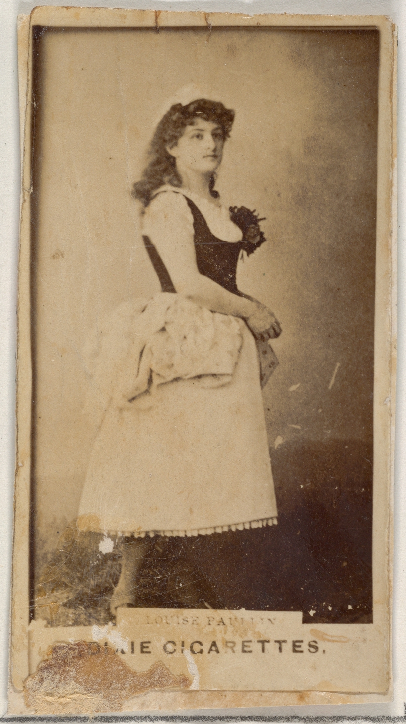 Allen & Ginter, Louise Paullin, from the Actors and Actresses series (N45, Type 7) for Dixie Cigarettes