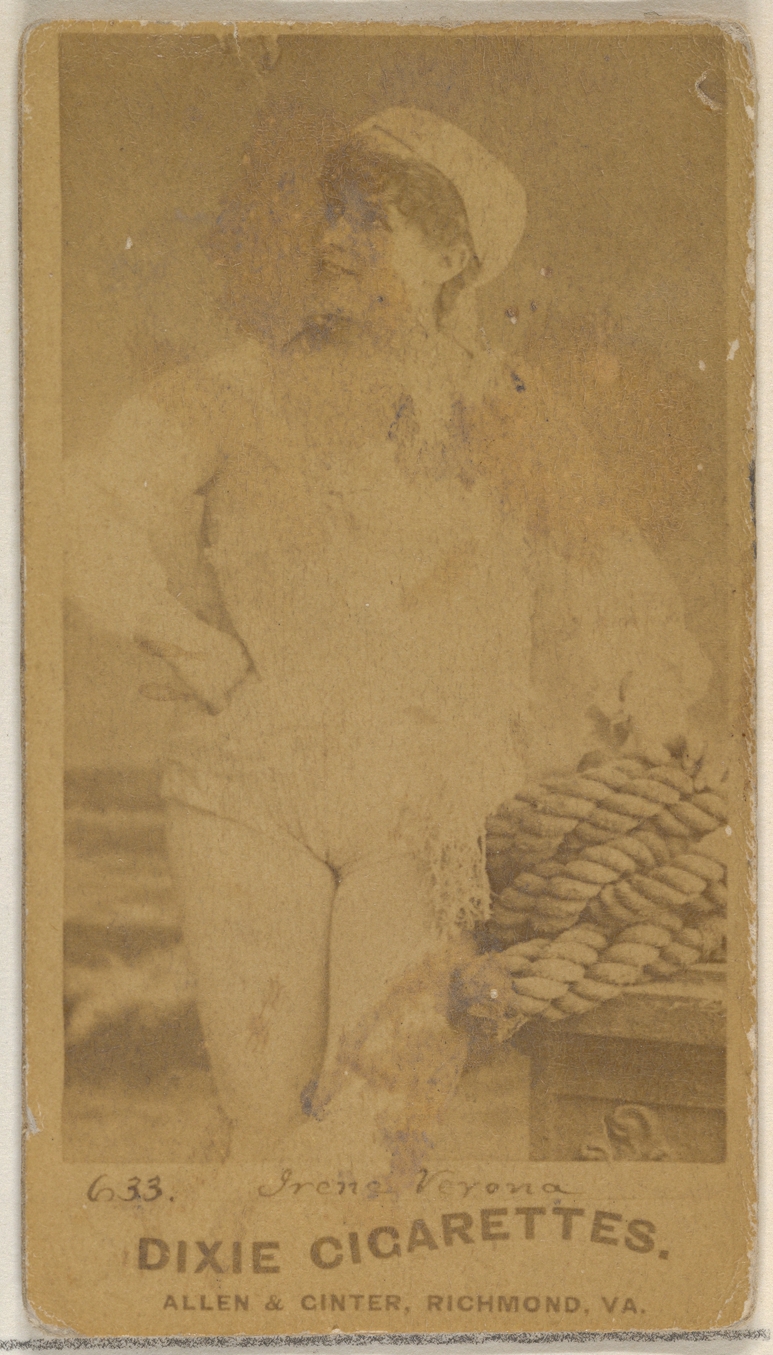 Card 633, Irene Verona, from the Actors and Actresses series (N45, Type 7) for Dixie Cigarettes