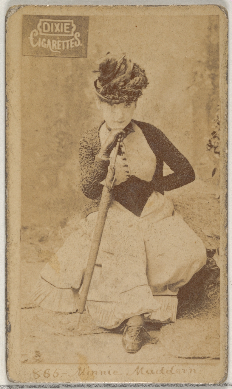 Card 865, Minnie Maddern, from the Actors and Actresses series (N45, Type 7) for Dixie Cigarettes