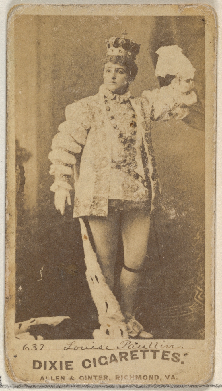Card 637, Louise Paullin, from the Actors and Actresses series (N45, Type 7) for Dixie Cigarettes