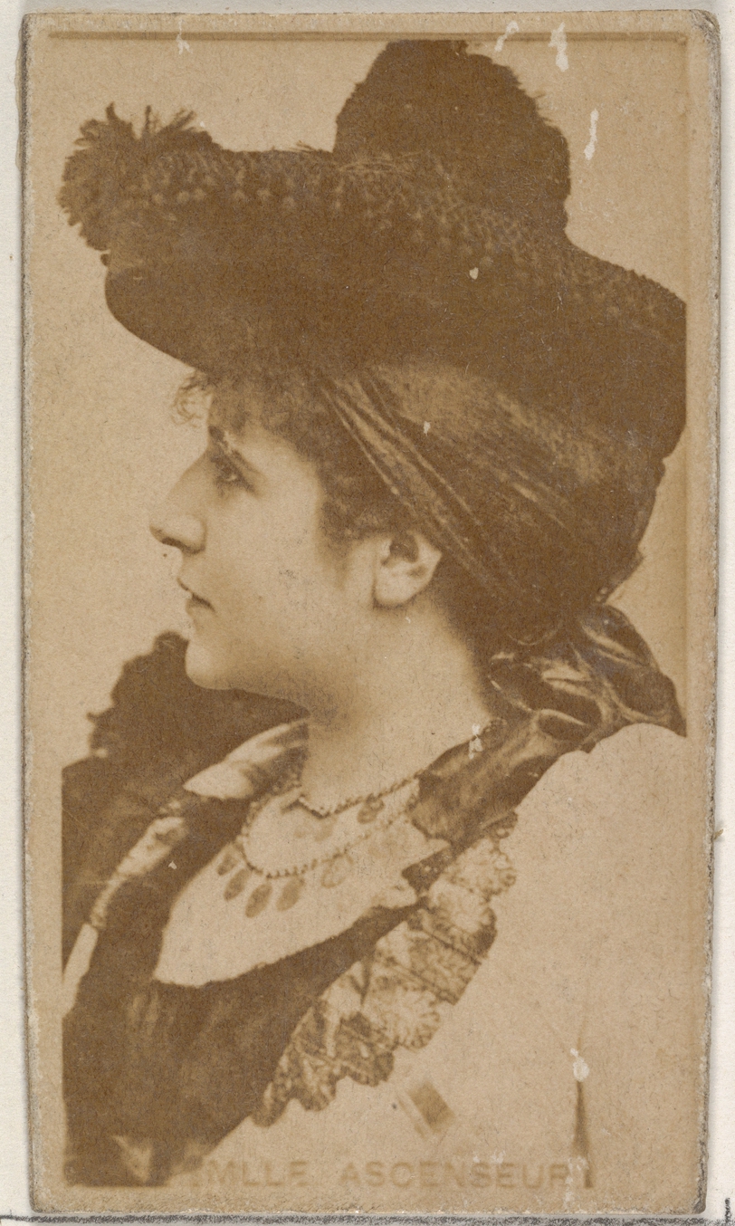 Allen & Ginter, Mlle. Ascenseur, from the Actors and Actresses series (N45, Type 8) for Virginia Brights Cigarettes