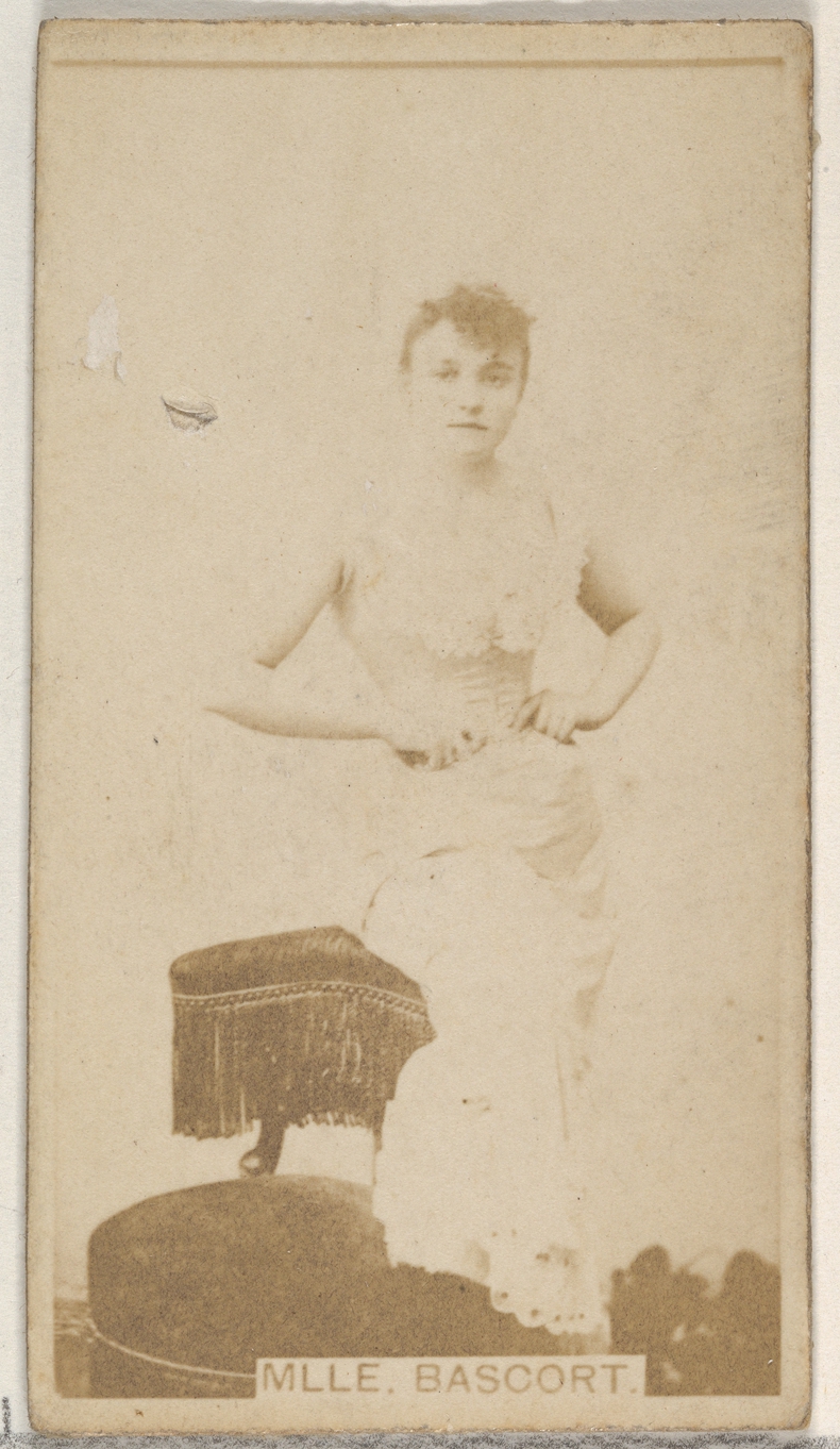 Allen & Ginter, Mlle. Bascort, from the Actors and Actresses series (N45, Type 8) for Virginia Brights Cigarettes