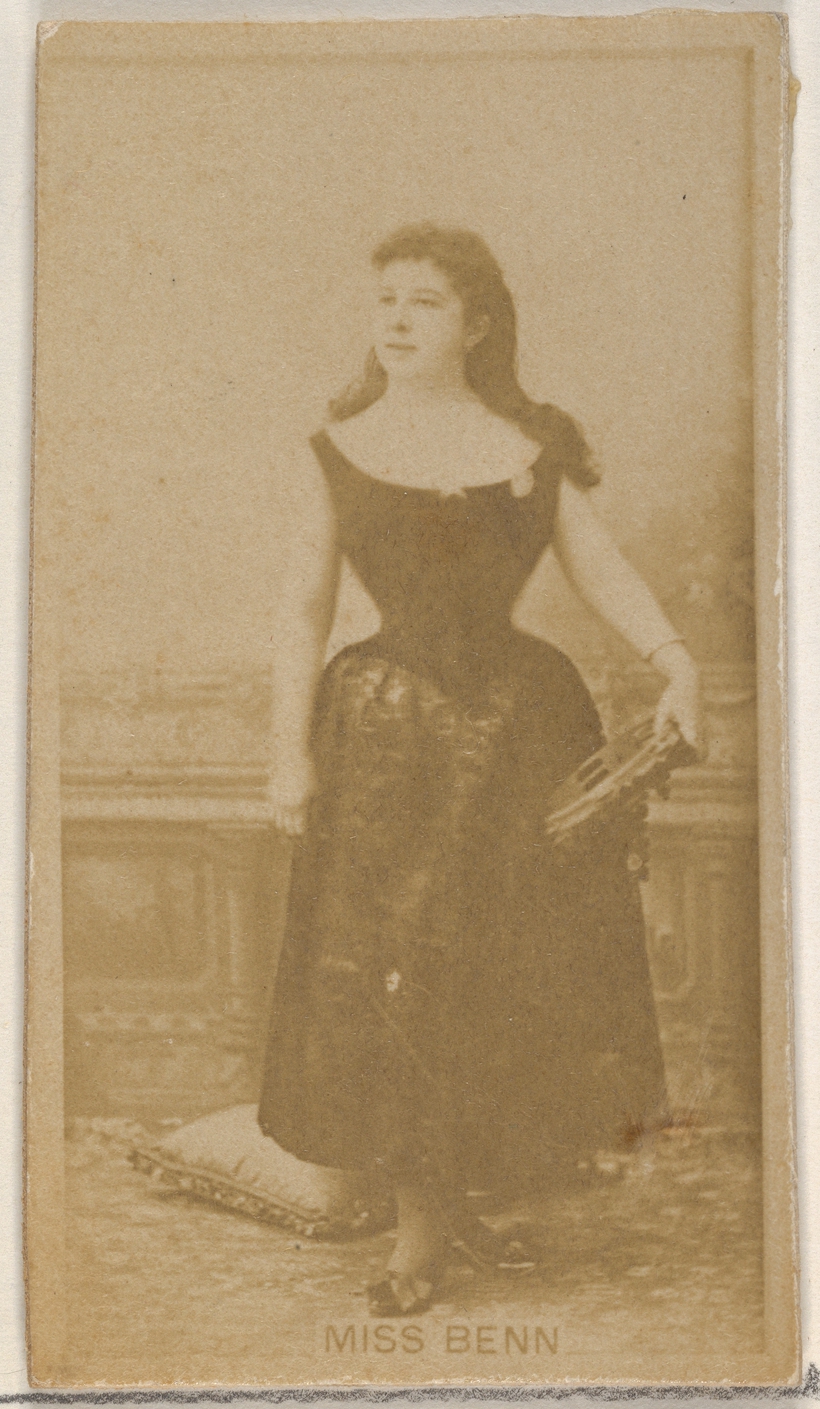 Allen & Ginter, Miss Benn, from the Actors and Actresses series (N45, Type 8) for Virginia Brights Cigarettes