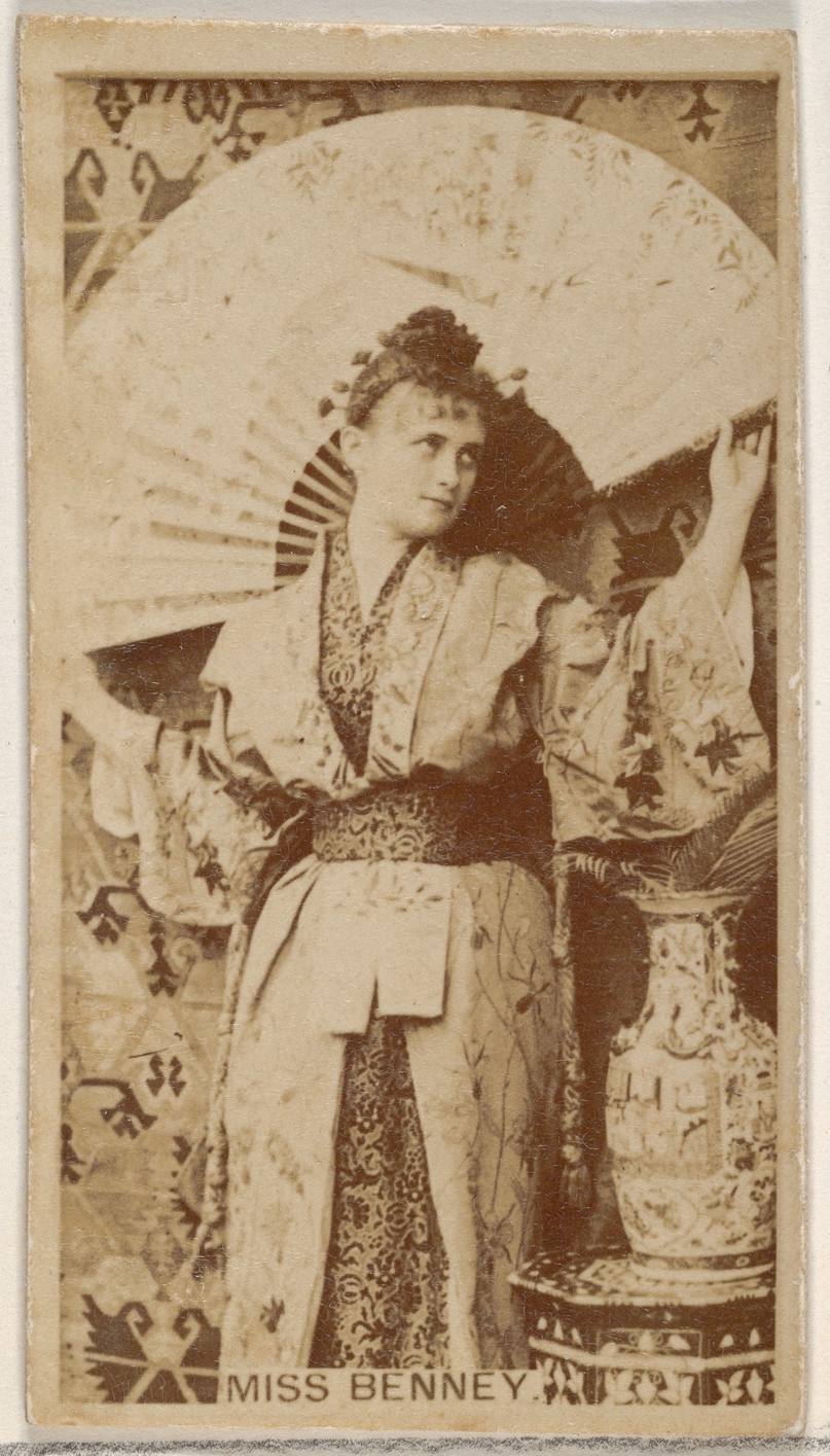 Miss Benney, from the Actors and Actresses series (N45, Type 8) for Virginia Brights Cigarettes
