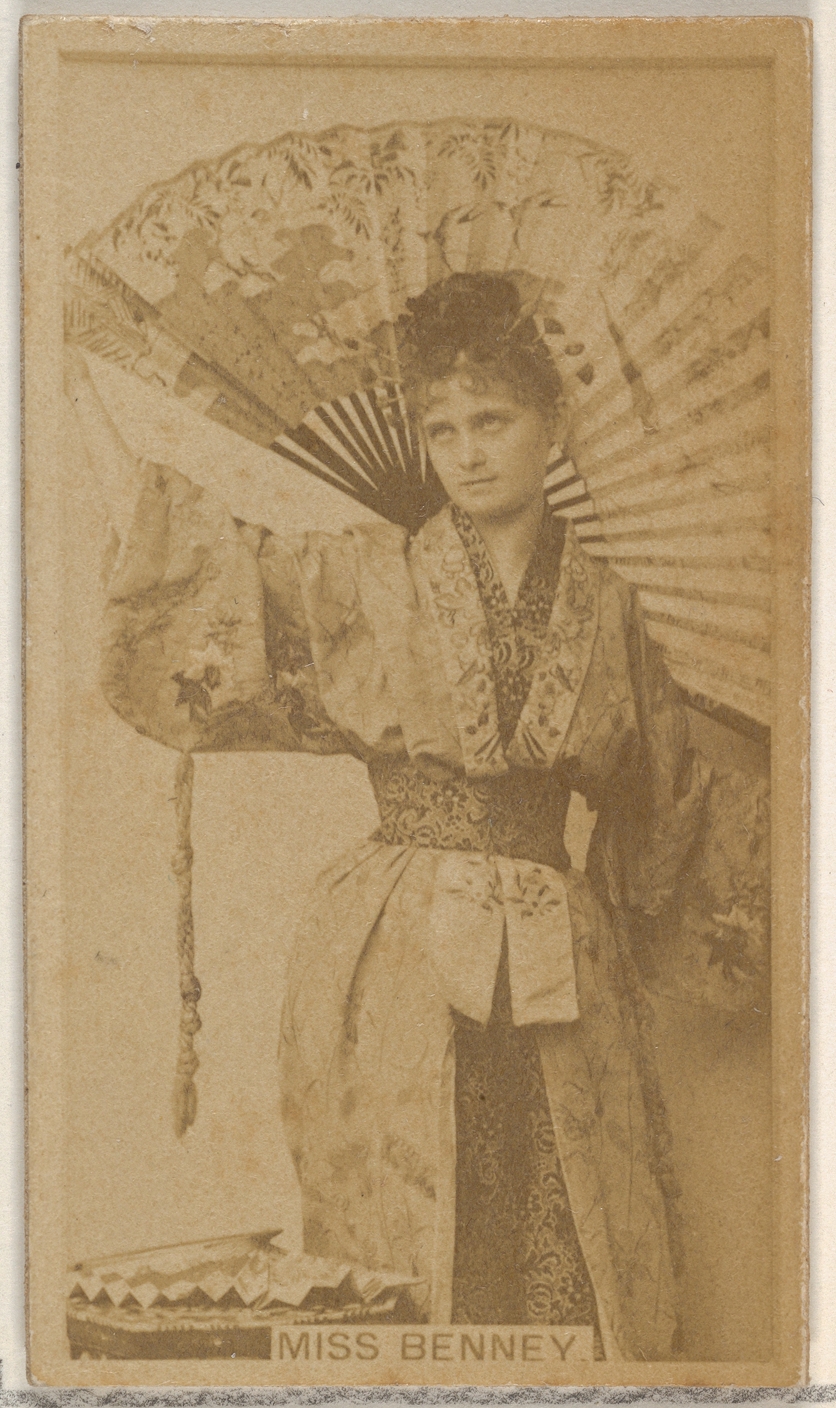 Allen & Ginter, Miss Benney, from the Actors and Actresses series (N45, Type 8) for Virginia Brights Cigarettes