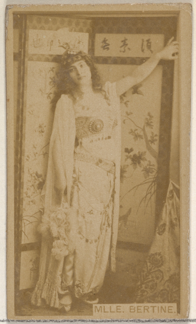 Mlle. Bertine, from the Actors and Actresses series (N45, Type 8) for Virginia Brights Cigarettes