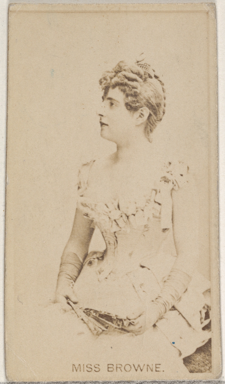 Allen & Ginter, Miss Browne, from the Actors and Actresses series (N45, Type 8) for Virginia Brights Cigarettes