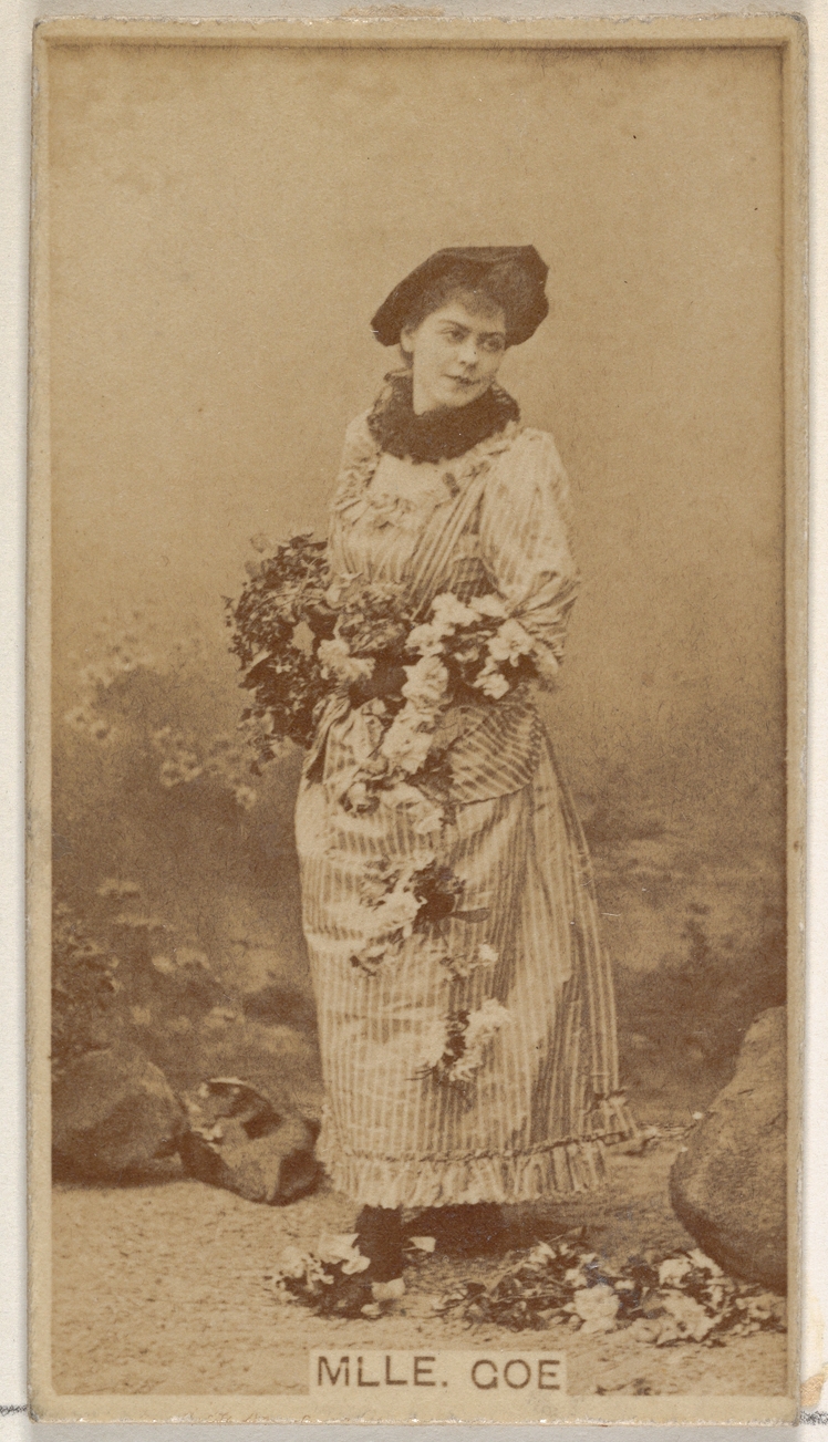 Allen & Ginter, Mlle. Coe, from the Actors and Actresses series (N45, Type 8) for Virginia Brights Cigarettes