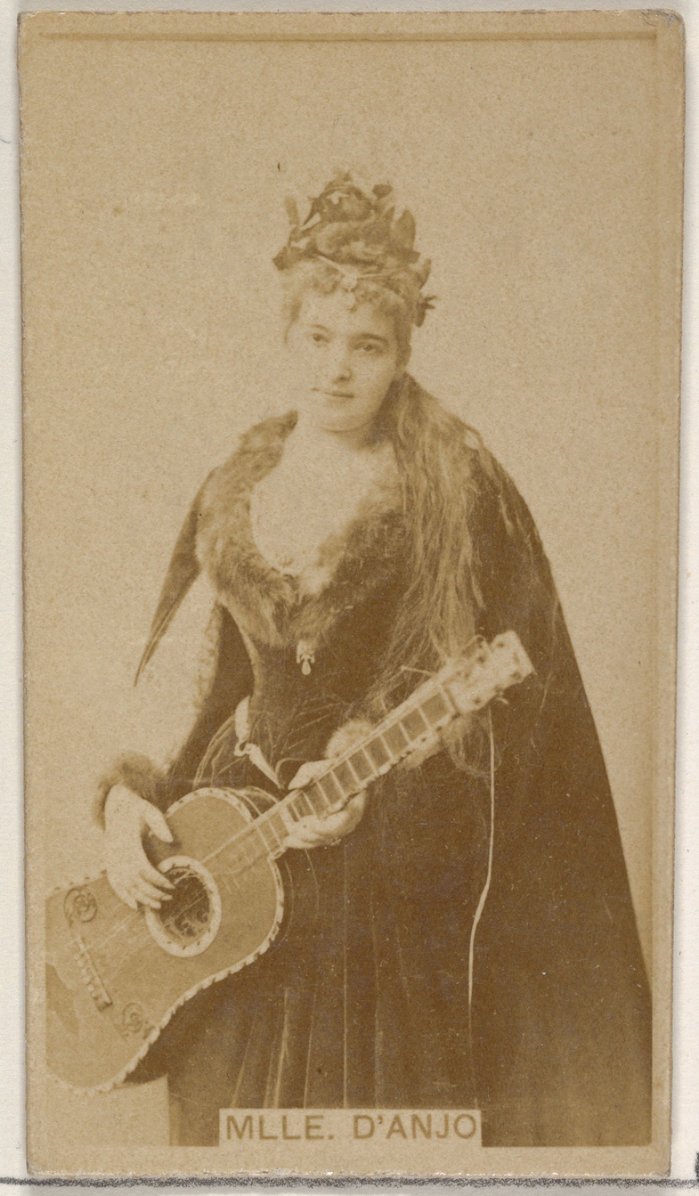 Allen & Ginter, Mlle. D' Anjo, from the Actors and Actresses series (N45, Type 8) for Virginia Brights Cigarettes