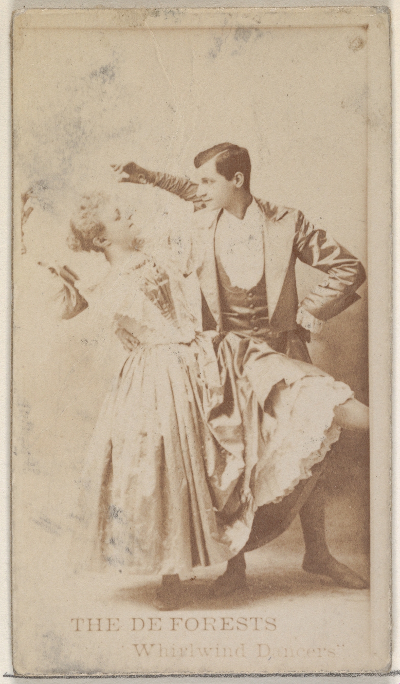 Allen & Ginter, The Deforests, Whirlwind Dancers, from the Actors and Actresses series (N45, Type 8) for Virginia Brights Cigarettes