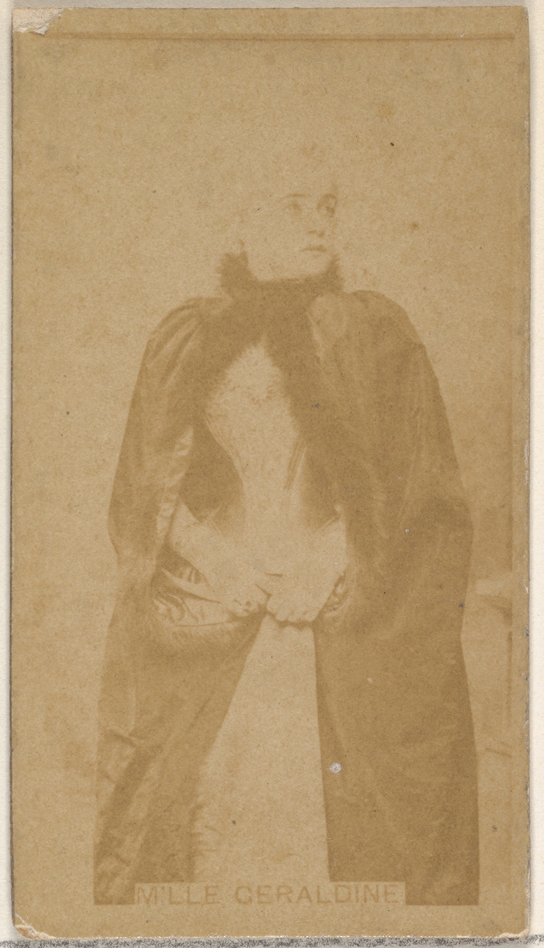M'lle Geraldine, from the Actors and Actresses series (N45, Type 8) for Virginia Brights Cigarettes